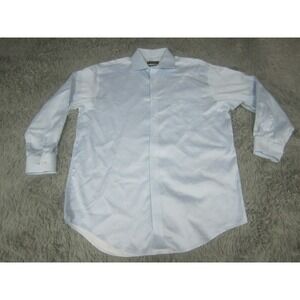 Tasso Elba Shirt Mens Large Designer Light Blue Casual Button Down Regular Fit